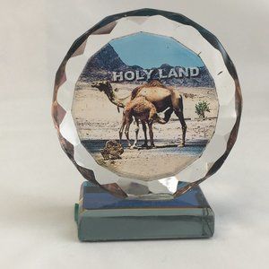 Crystal Glass Figurine: Holy Land Collectible 90s